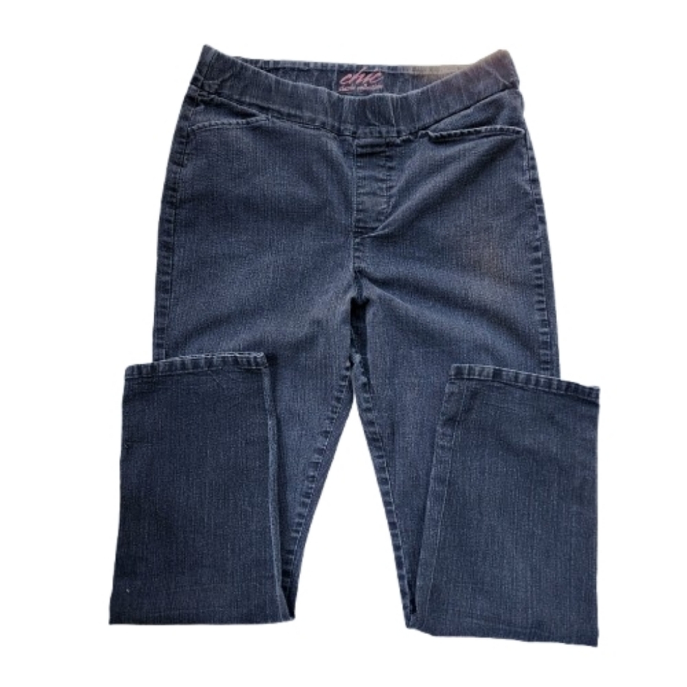 Womens 10 Chic Retro Y2K Grunge High Waist Black Straight Jeans